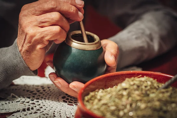 Yerba Mate, det traditionella teet från Argentina — Stockfoto