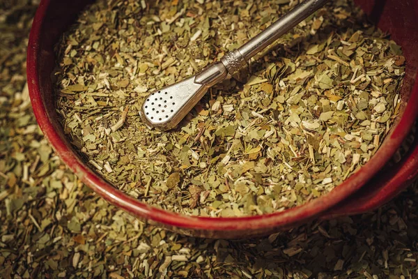 Yerba Mate, a hagyományos tea Argentínából — Stock Fotó