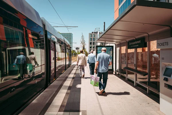 Cidade Luxemburgo Julho 2019 Vida Dos Trabalhadores Dos Viajantes Cidade — Fotografia de Stock