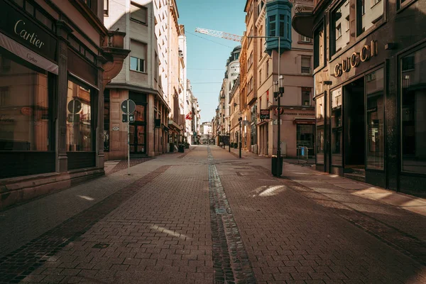 Cidade Luxemburgo Abril 2020 Centro Cidade Vazio Tempos Emergência Global — Fotografia de Stock