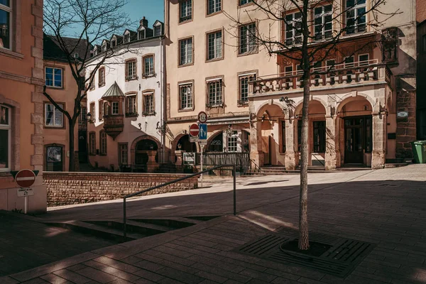 Luxemburg Stad April 2020 Tomt Centrum Tider Coronavirus Globala Nödsituation — Stockfoto