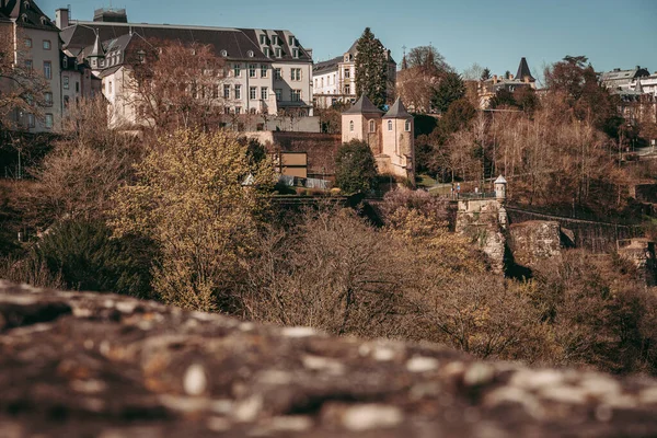 Luxembourg City Duben 2020 Prázdné Centrum Města Dobách Celosvětové Nouze — Stock fotografie