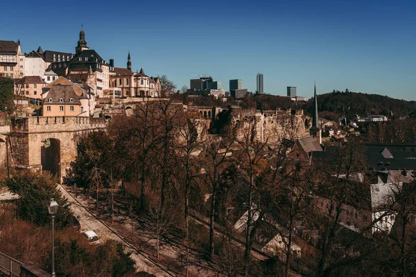 Город Люксембург Апрель 2020 Пустой Центр Города Время Глобальной Катастрофы — стоковое фото