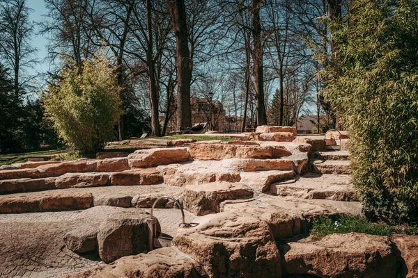 Città Del Lussemburgo Aprile 2020 Parchi Pubblici Chiusi Tempi Emergenza — Foto Stock