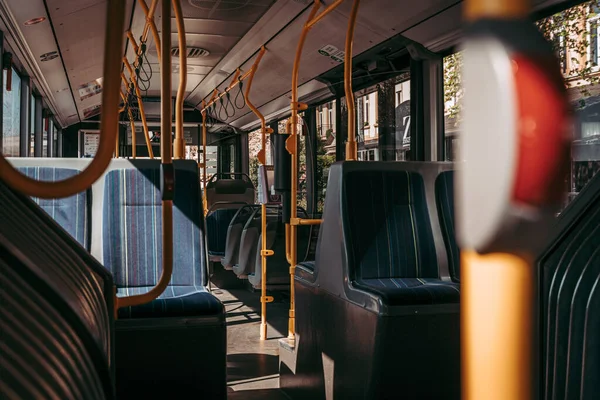 Ciudad Luxemburgo Abril 2020 Transporte Público Autobuses Tiempos Emergencia Mundial — Foto de Stock