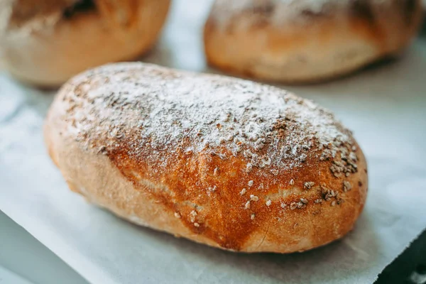 Свіжий Запечений Хліб Пекарні — стокове фото