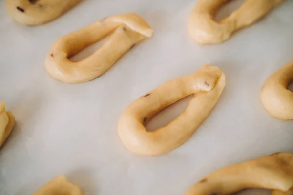 Handgjort Taralli Salt Mellanmål Typiskt Från Apulien Italien — Stockfoto