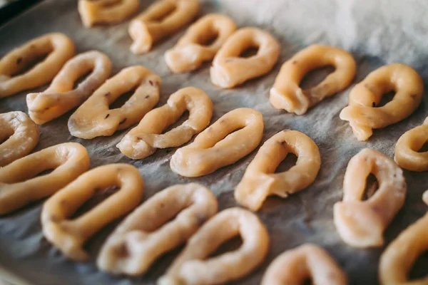 Handgemaakte Taralli Zoute Snack Typisch Uit Puglia Italië — Stockfoto