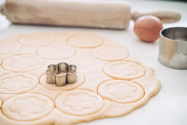 Приготовление Вкусного Печенья Корочкой Завтрак — стоковое фото