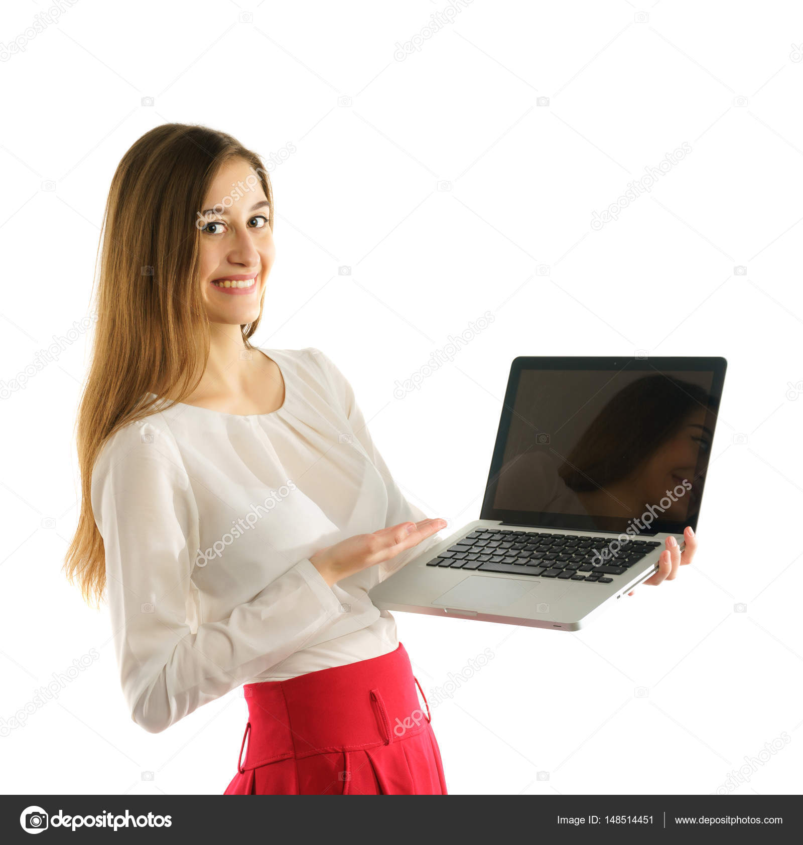 Beautiful Student Girl With Laptop Stock Photo C Vadimpp 148514451