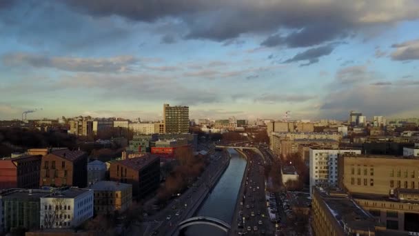 Московский вид с воздуха — стоковое видео