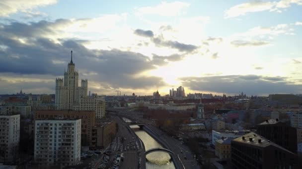 Moscow aerial view — Stock Video