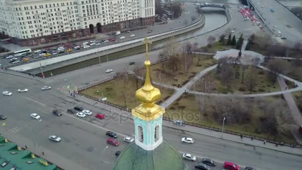 Panorama arround de Russische kerk — Stockvideo