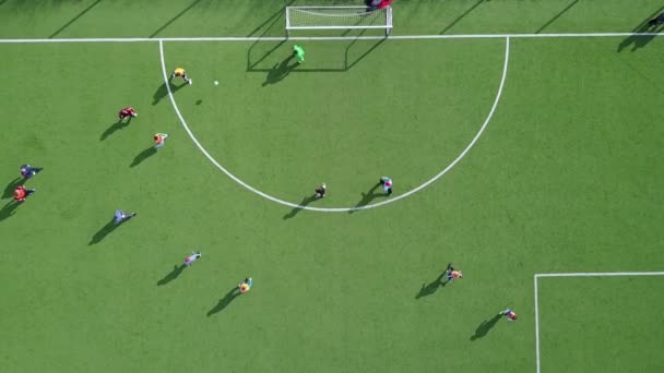 Vista aérea do estádio de futebol — Vídeo de Stock