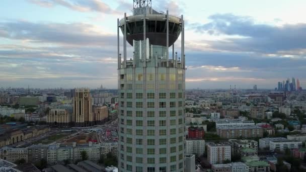 Moscow hotel aerial view — Stock Video