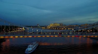 Moskova Nehri ve krymsky Köprüsü havadan görünümü