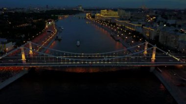 Moskova Nehri ve krymsky Köprüsü havadan görünümü