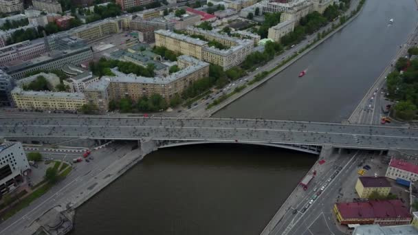 Widok z lotu ptaka parada cyklu Moskwa — Wideo stockowe