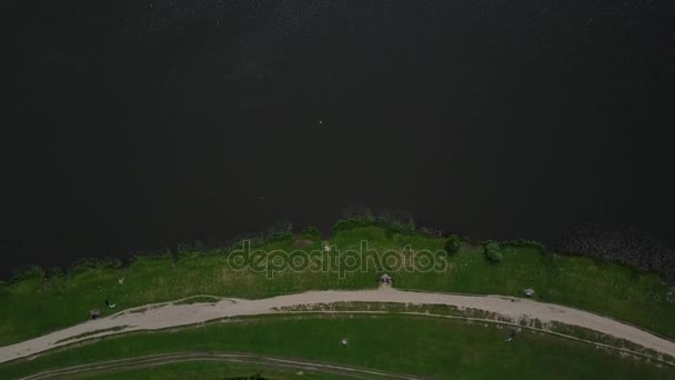 Lago en Moscú Rusia vista aérea — Vídeo de stock