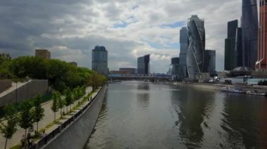 Moskova Nehri hava dron görünümü