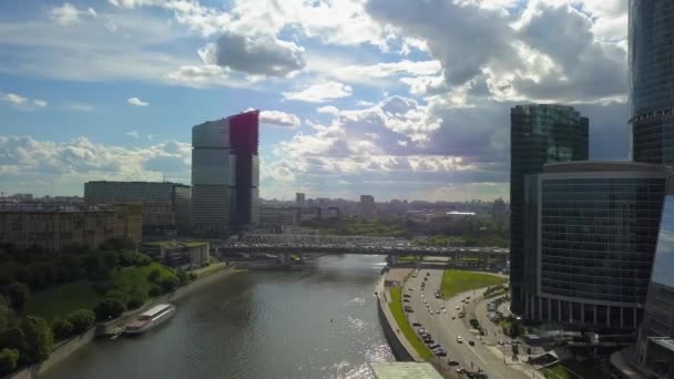Moscovo vista aérea do rio — Vídeo de Stock