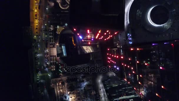 夏の夜にモスクワの高層ビル — ストック動画
