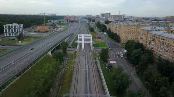 Tren Circunferencia Central Moscú — Vídeo de stock