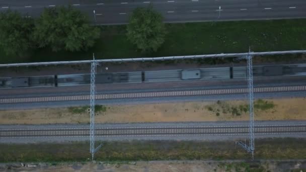 Mosca Cerchio Centrale Treno Ferrovia — Video Stock