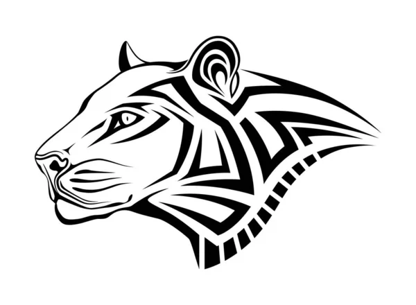Leopárd Törzsi Tetoválás Formájában — Stock Vector