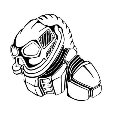 bir gaz maskesi epik ve sıradışı karakteri