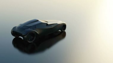 şık bir araba silüeti.  