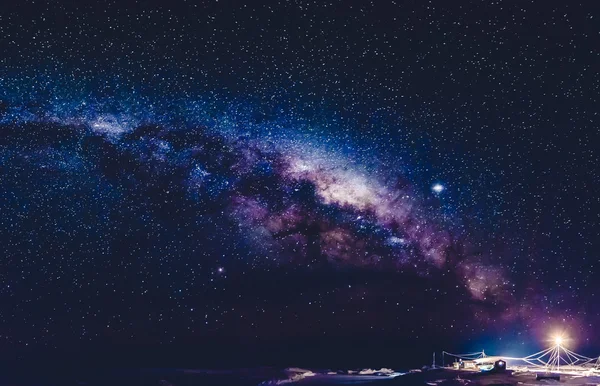 Lactee-way pe cerul nopții — Fotografie, imagine de stoc