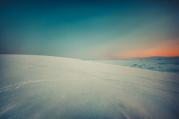 Curly trace of skis on the snow — Stock Photo, Image