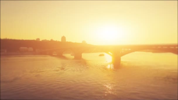 Ponte do metro em Kiev — Vídeo de Stock