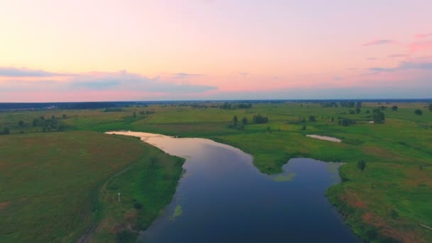 Панорама річки. 4k 30fps — стокове відео