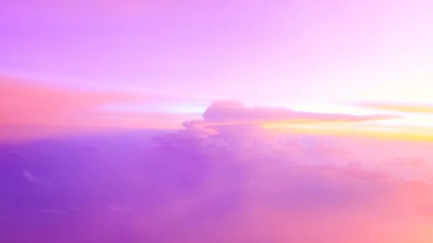 晴朗的天空粉红色日落背景 — 图库视频影像