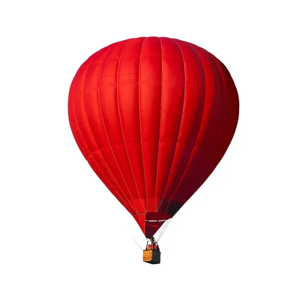 Elszigetelt fehér piros hőlégballon — Stock Fotó