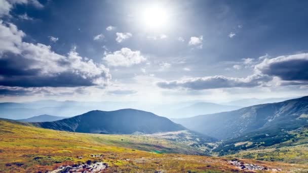 Belo panorama de montanha. Natureza paisagem — Vídeo de Stock