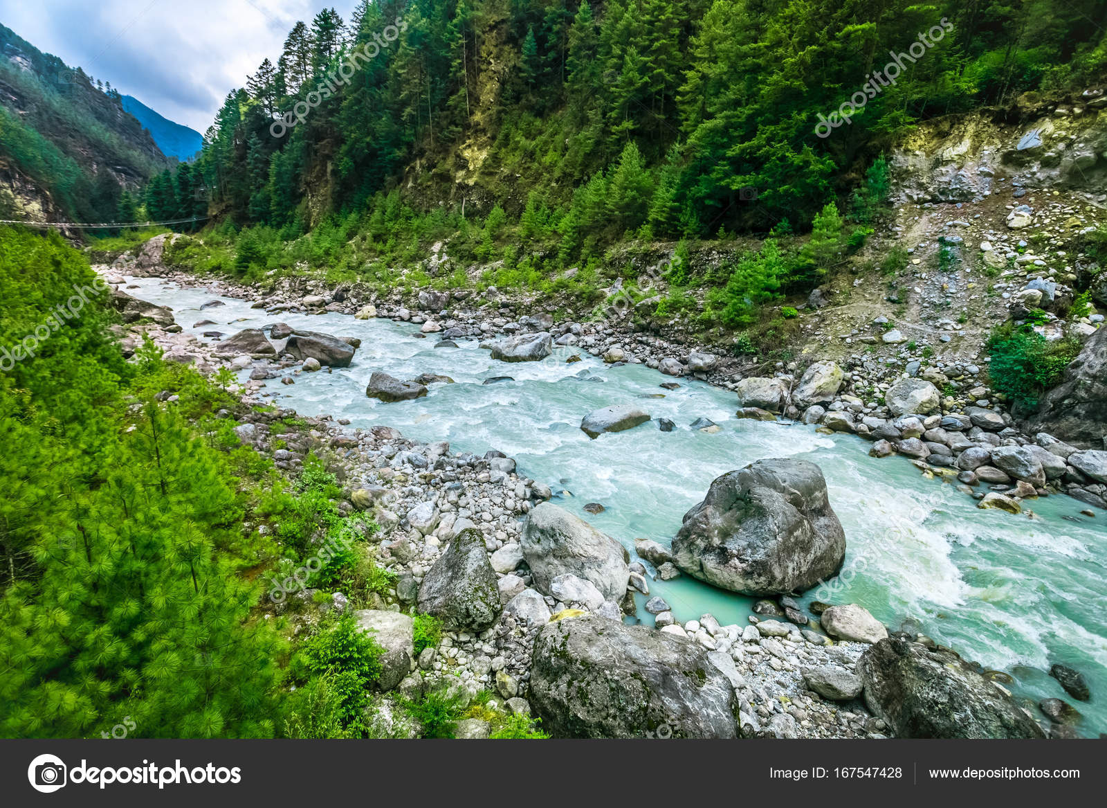 Mountain Valley Beautiful River Landscape Stock Photo Image By C Goinyk 167547428