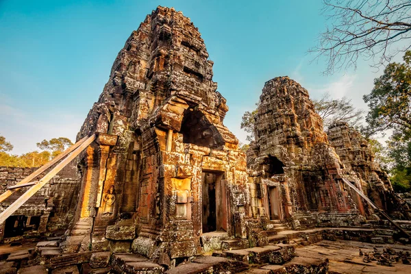 Chrám Angkor Wat - Kambodža. Starověká architektura — Stock fotografie