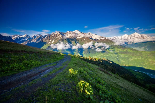 Horské panorama letní krajina. Gruzie — Stock fotografie
