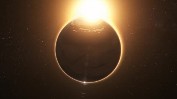 Άρη περιστρεφόμενη αδιάλειπτη βρόχο. Κόκκινο πλανήτη, κοντινό πλάνο — Αρχείο Βίντεο