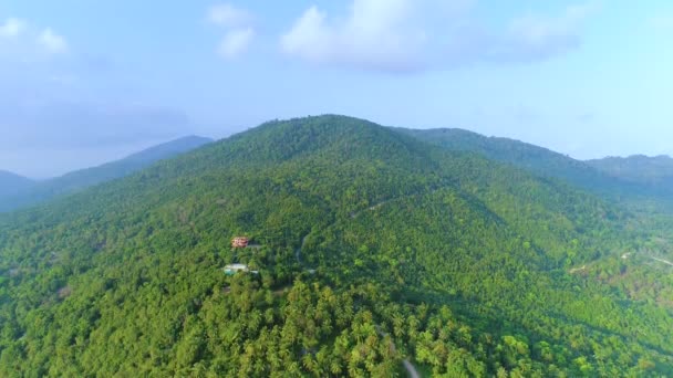 Deep jungle forest hill landscape aerial view — Stockvideo