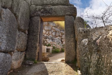 Kuzey kapısı eski Mycenae, Yunanistan 