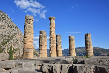 Apollo Temple in Delphi, Greece clipart