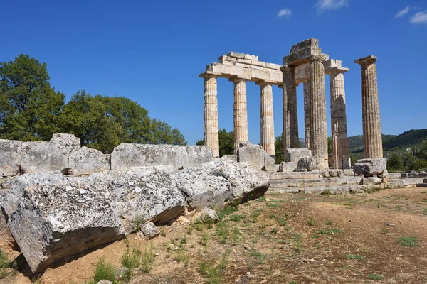 Tempio di Zeus a Nemea, Peloponneso, Grecia — Foto Stock