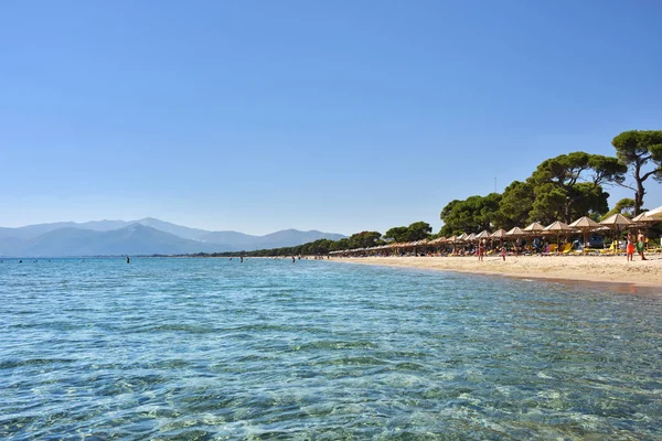 Schinias sandy beach, Griekenland — Stockfoto