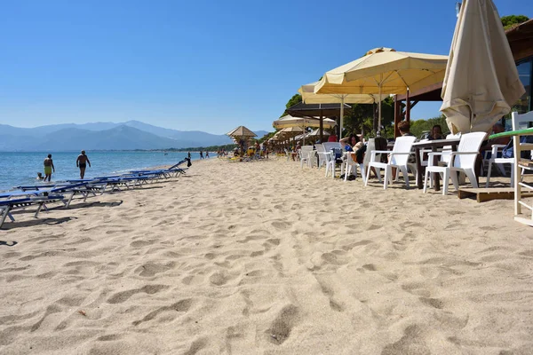 Schinias sandstranden beach, Marathon, Grekland — Stockfoto