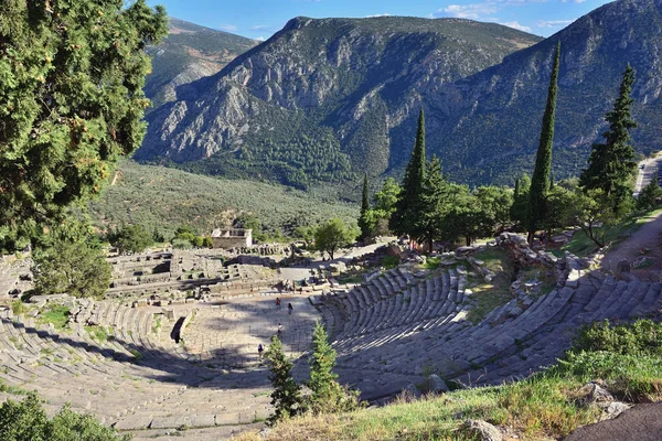 El Teatro en Delphi, Grecia — Foto de Stock