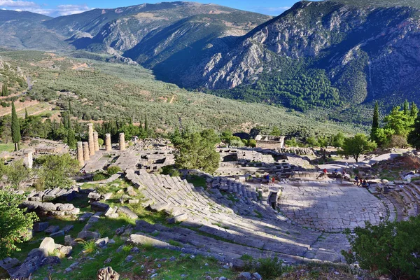 Tiyatro ve Apollo Tapınağı Delphi, Yunanistan